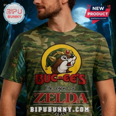 Buc-ee’s Legend of Zelda 40th Anniversary Link Cosplay Graphic T-Shirt