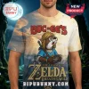 Buc-ee's beaver as Link parody tee! Red Buc-ee's text over 'The Legend of Zelda Breath of the Wild' logo!