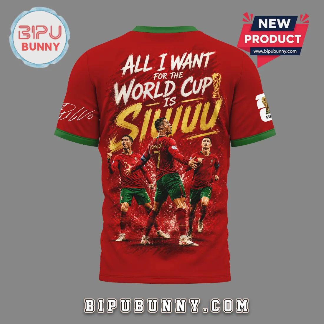Cristiano Ronaldo CR7 World Cup WC26 Siuuu T-Shirt Cristiano Ronaldo CR7 World Cup WC26 Siuuu T-Shirt