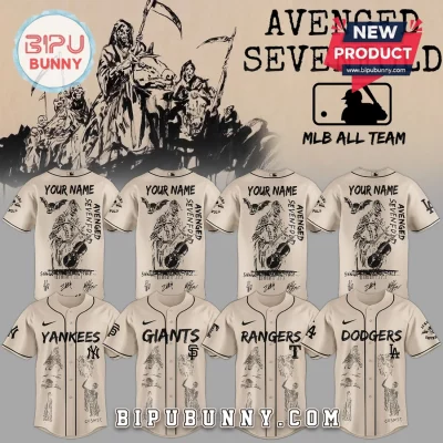Custom Avenged Sevenfold MLB All Team Collab Rock Band Baseball Jersey