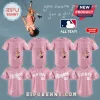 Pink custom SZA baseball jersey with 'you seem so pretty for a girl so in love' text and woman on swing graphic!
