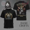 Black Dash Crofts memorial tee! Front: gold laurel, 