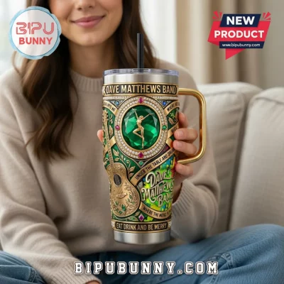 Dave Matthews Band Luxury Emerald Gold 40oz Yeti Tumbler with Handle