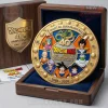 Gold Dragon Ball 40th Anniversary coin features vibrant anime characters,