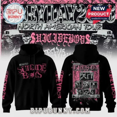 GREYDAY 2026 Suicideboys North American Tour Commemorative Pink Grunge Hoodie