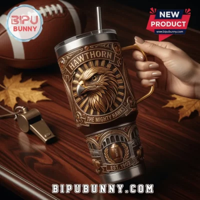 Hawthorn Hawks AFL Luxury 3D Gold Embossed Steampunk YETI Tumbler