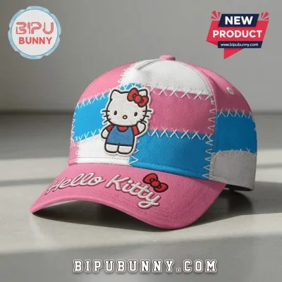 Hello Kitty Trans Pride Patchwork Embroidered Baseball Cap