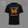 Black Hinder t-shirt with bold white 'HINDER' text, fiery orange yellow gradient band logo, and white 'BAD DECISIONS TOUR' text!
