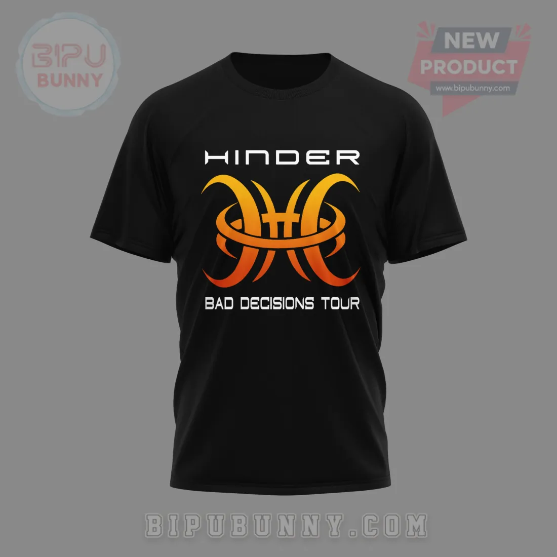 Hinder Bad Decisions Tour Band T-Shirt with Cartoon Bus & 2026 Dates Hinder Bad Decisions Tour Band T-Shirt with Cartoon Bus & 2026 Dates