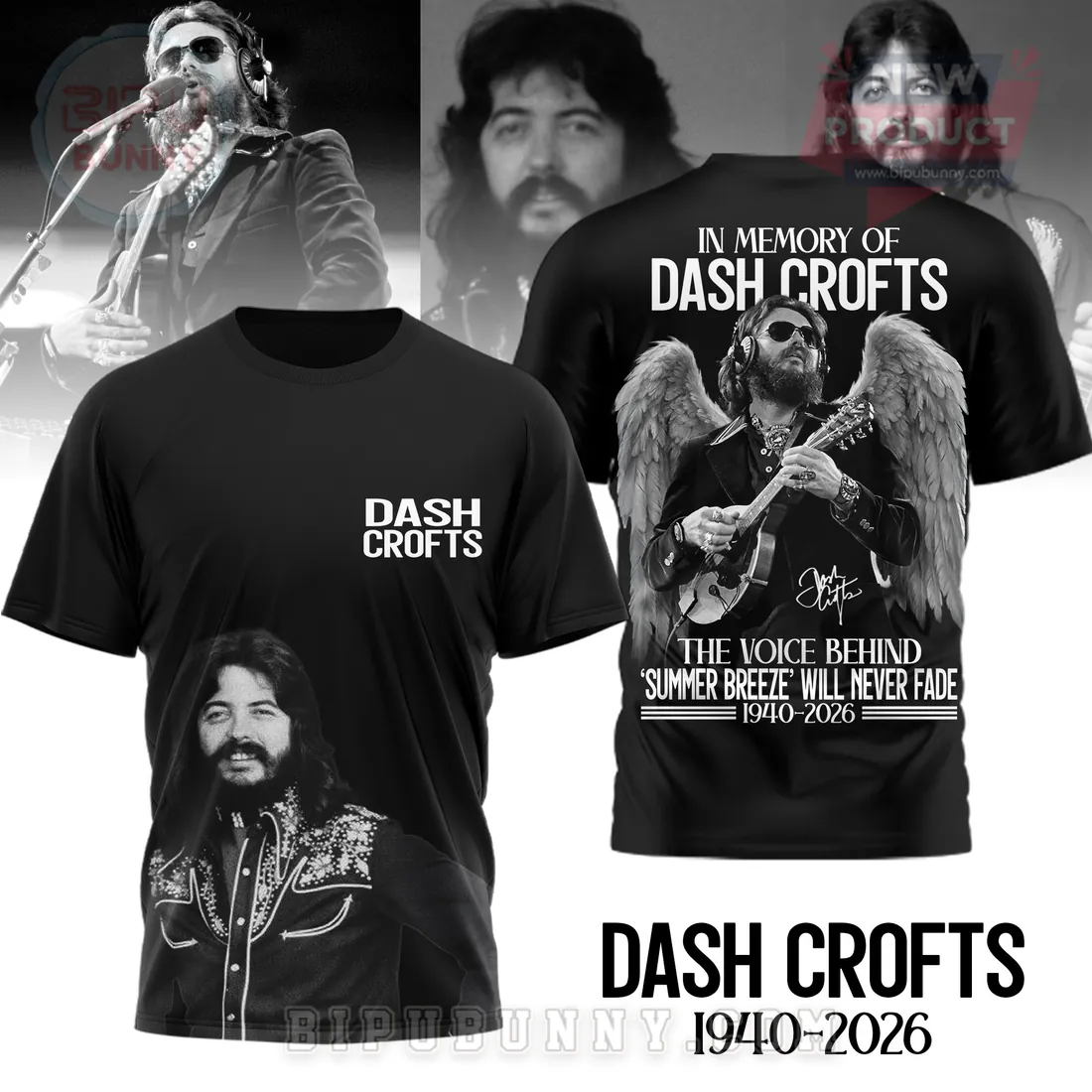 In Memory Of Dash Crofts 1940-2026 Summer Breeze Tribute T-Shirt In Memory Of Dash Crofts 1940-2026 Summer Breeze Tribute T-Shirt