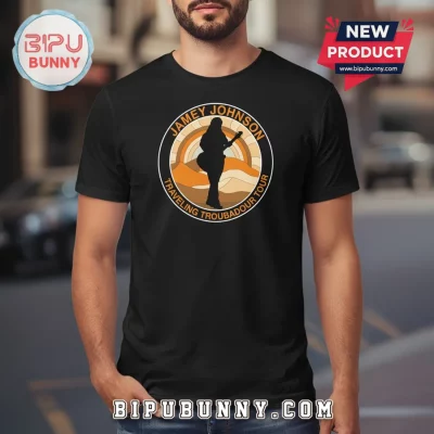 Jamey Johnson Traveling Troubadour Tour Concert Official Black T-Shirt