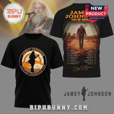 Jamey Johnson Traveling Troubadour Tour Concert Official Black T-Shirt
