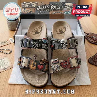 Jelly Roll Premium Outlaw Country Rock 3D Sandal Birken