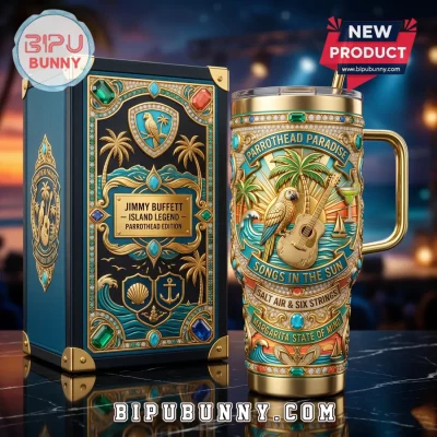 Jimmy Buffett Parrothead Island Legend Luxury 40oz Tumbler With Handle