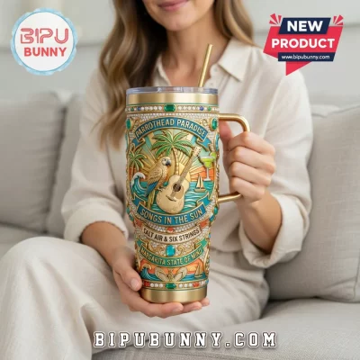 Jimmy Buffett Parrothead Island Legend Luxury 40oz Tumbler With Handle