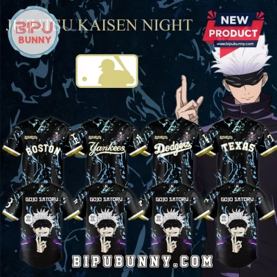 Jujutsu Kaisen MLB Gojo Satoru Anime Fan Gear Exclusive Collaboration Baseball Jersey