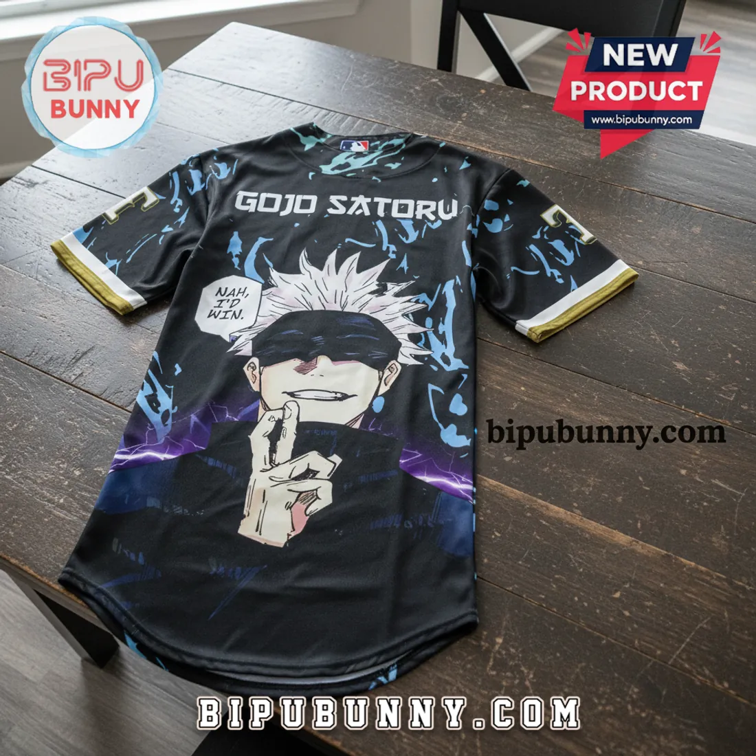 Jujutsu Kaisen MLB Gojo Satoru Anime Fan Gear Exclusive Collaboration Baseball Jersey