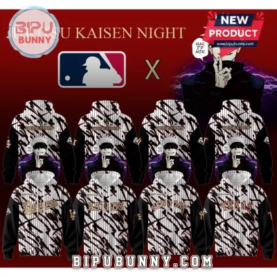 Jujutsu Kaisen MLB Gojo Satoru Baseball Fan Pinstripe Hoodie