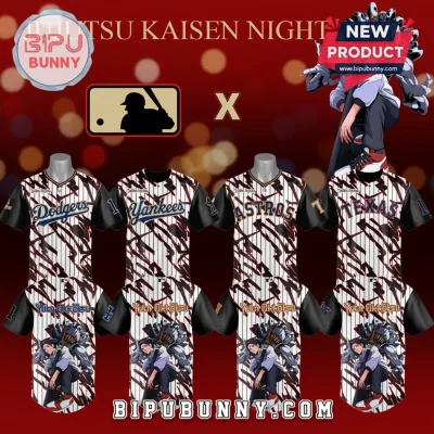 Jujutsu Kaisen Yuta Okkotsu MLB Anime Crossover Baseball Fan Jersey