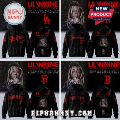 Lil Wayne x MLB Tha Carter VI Tour 2026 All Team Graphic Hoodie