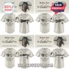 Cream and black Madison Beer the locket tour baseball jerseys for Rangers, Dodgers, Giants, and Yankees fans!