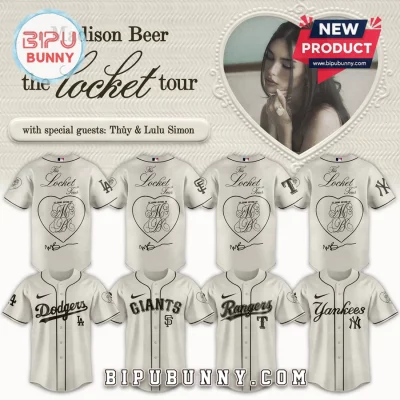Madison Beer The Locket Tour x MLB Custom Team Baseball Jersey