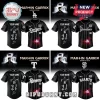 Black custom Martin Garrix Americas Tour baseball jerseys for Dodgers, Yankees, Rangers, and Giants with a red galaxy graphic!