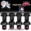 Black Martin Garrix Americas Tour baseball jersey for MLB teams like Dodgers and Yankees with red nebula graphic and signature!