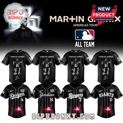 Martin Garrix x MLB Americas Tour Custom Team Black Baseball Jersey