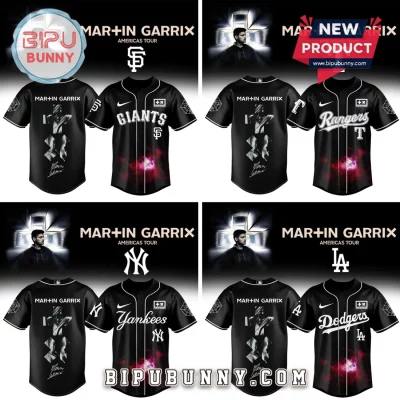 Martin Garrix x MLB Americas Tour Custom Team Black Baseball Jersey