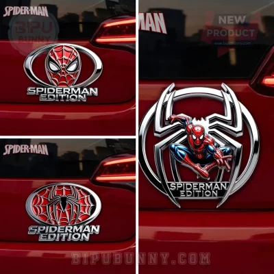 Marvel Spiderman Edition 3D Premium Silver Auto Car Badge