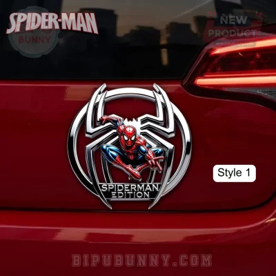 Marvel Spiderman Edition 3D Premium Silver Auto Car Badge