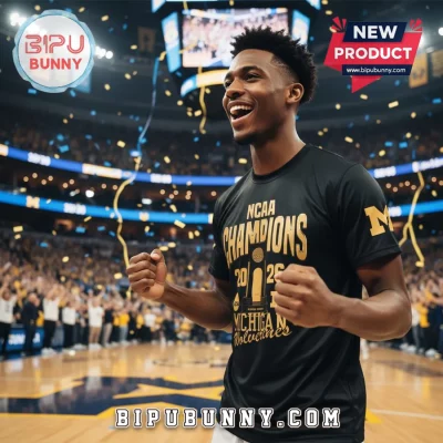 Michigan Wolverines 2026 NCAA Basketball Champions Commemorative T-Shirt