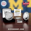 Silver plated Michigan Wolverines 2026 Men's Basketball National Champions commemorative coin with M logo!