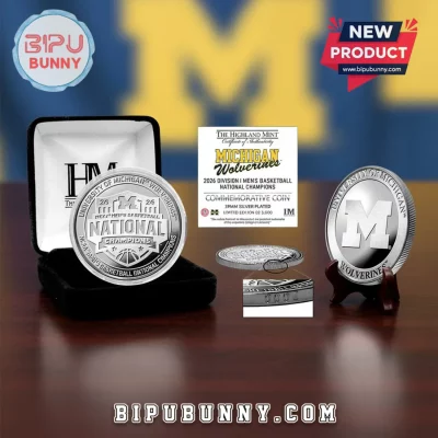 Michigan Wolverines 2026 NCAA Men’s Basketball National Champions Silver Coin