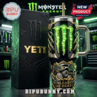 Monster Energy YETI Style Off-Road Truck Premium 3D Engraved Tumbler