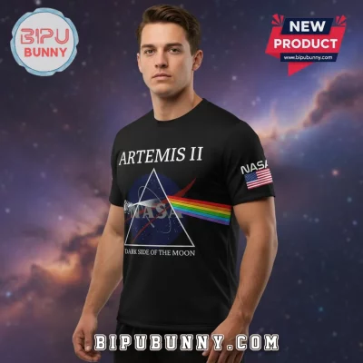 NASA Artemis II Dark Side of the Moon Space Mission Commemorative T-Shirt