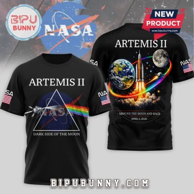 NASA Artemis II Dark Side of the Moon Space Mission Commemorative T-Shirt