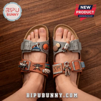 NASA Space Exploration Mars Outpost 3D Rocket Planet Sandal Birken