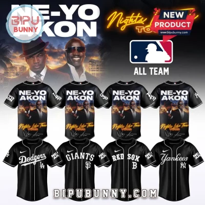 Ne-Yo Akon Nights Like This Tour MLB All Team Concert Baseball Jersey