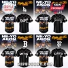 Ne-Yo and Akon Nights Like This Tour baseball jersey in black with Dodgers, Yankees, Red Sox, and Giants team logo options!