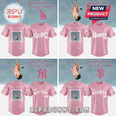 Olivia Rodrigo Guts Tour Custom MLB All Teams Pink Baseball Jersey
