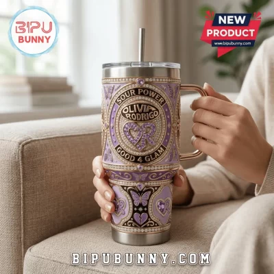Olivia Rodrigo Sour Power Glam 40oz Tumbler With Handle
