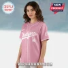 Pink baseball jersey with white 