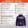 Dark purple Omega Psi Phi hoodie with gold Greek letters and fraternity crest, text reads OMEGA PSI PHI EST. 1911!