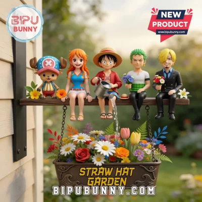 One Piece Straw Hat Garden Wooden Wall Signs