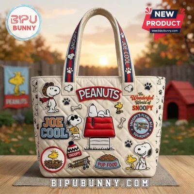 Peanuts Snoopy Joe Cool Quilted Tote Bag