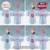 Light blue and pink custom baseball jerseys for Giants, Rangers, Dodgers, New York fans! Features girl on a swing design!