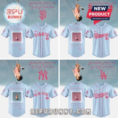 Personalized MLB x Olivia Rodrigo GUTS Lyric All Teams Baseball Jersey
