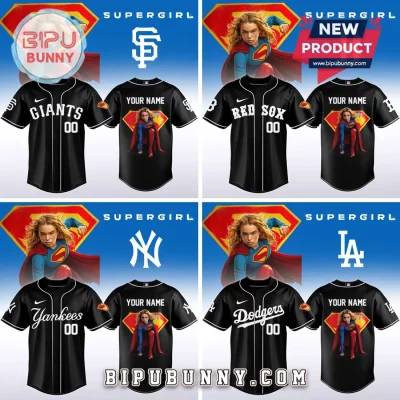 Personalized Supergirl MLB All Team Baseball Jersey